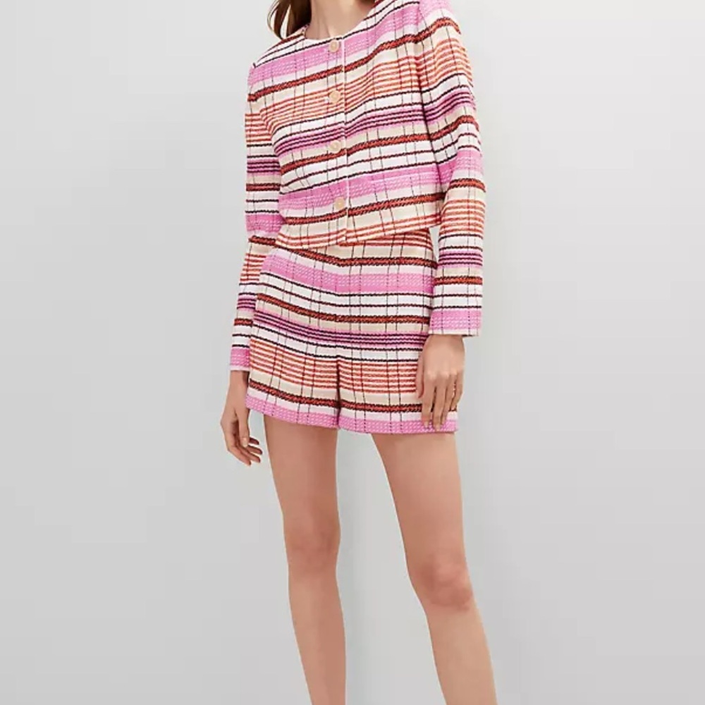 ANN TAYLOR The Side Zip Short in Tweed - Picture 3 of 6